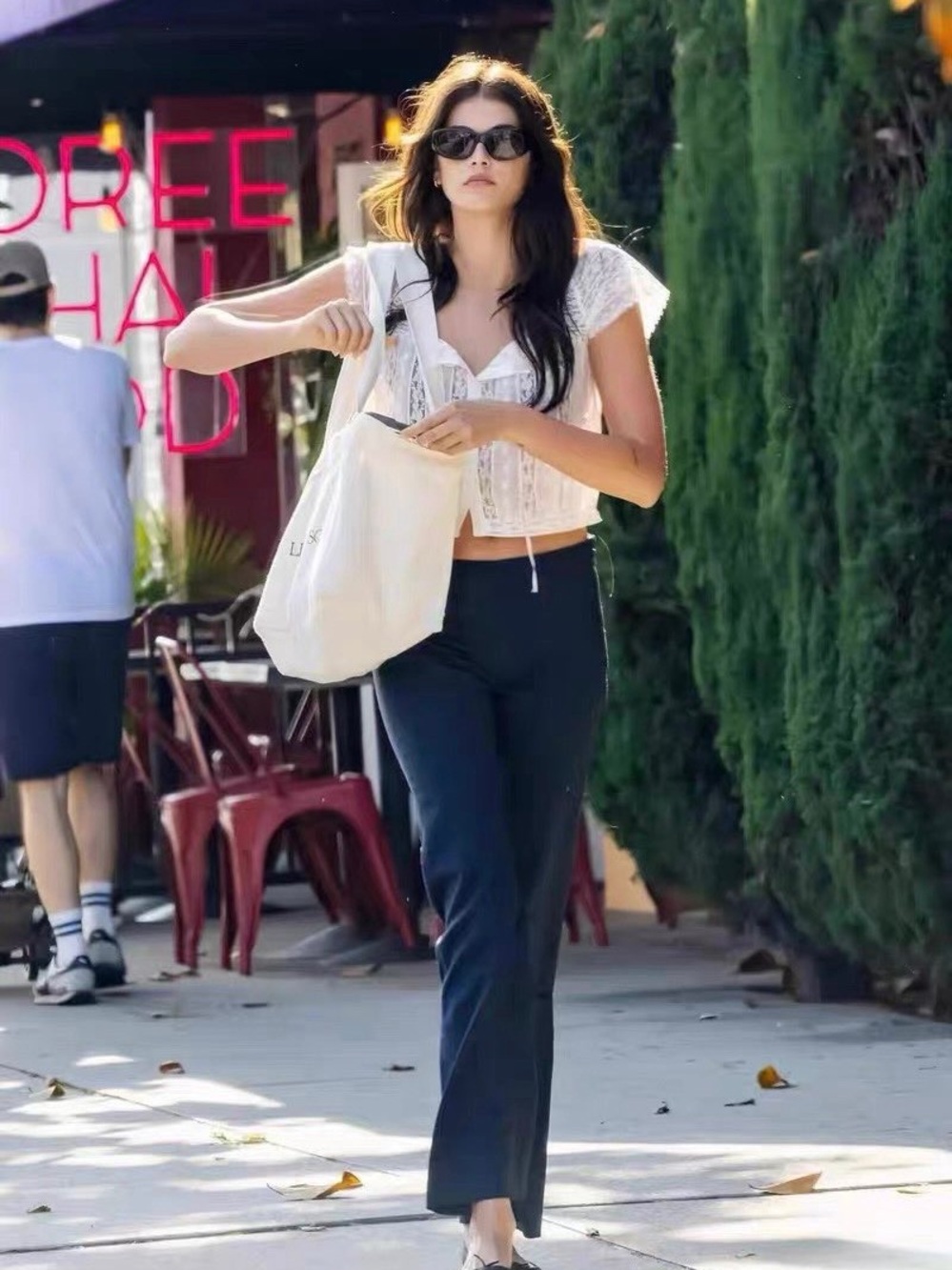 NWT DÔEN GRETA LACE TOP IN SALT